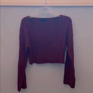 Maroon cropped sweater
